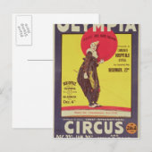 Bertram Mills Zirkusposter Postkarte (Vorne/Hinten)