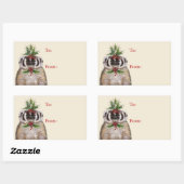 Bertrand der Badger Weihnachten an/von Aufklebern Rechteckiger Aufkleber (Blatt)