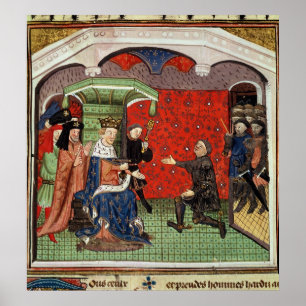 Bertrand du Guesclin vor Charles V Poster