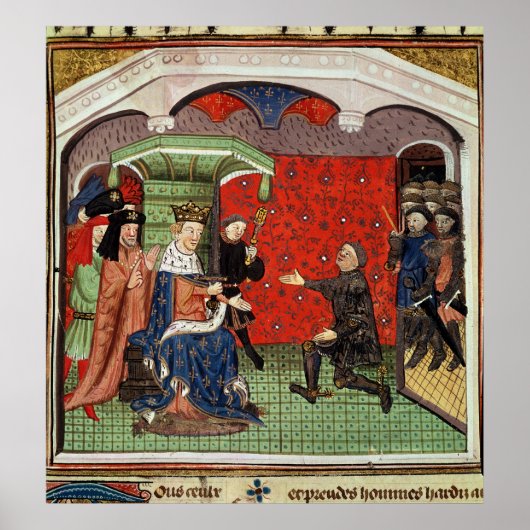 Bertrand du Guesclin vor Charles V Poster (Vorne)