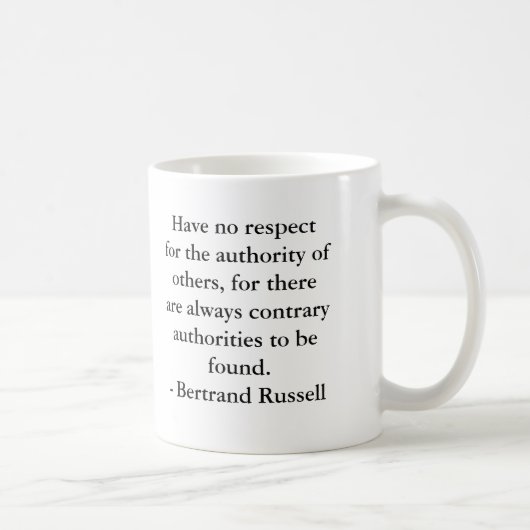 Bertrand Russell - Berechtigung Kaffeetasse (Rechts)