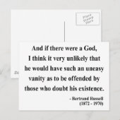 Bertrand Russell Quote 3a Postkarte (Vorne/Hinten)
