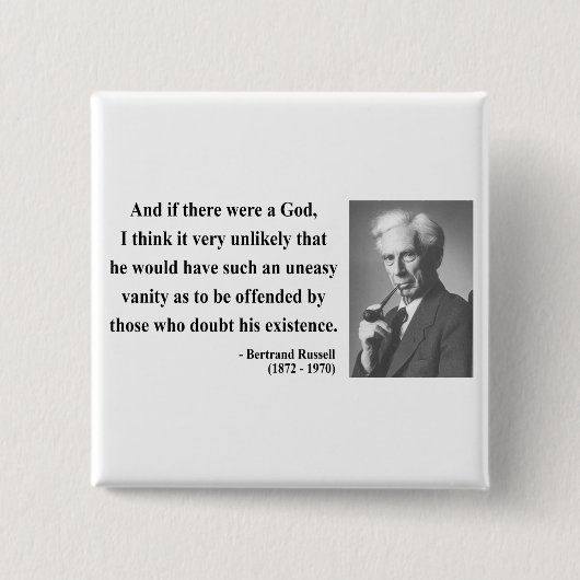 Bertrand Russell Quote 3b Button (Vorderseite)