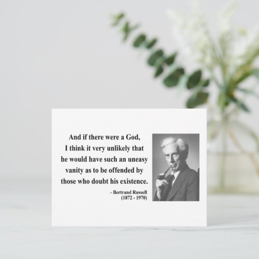 Bertrand Russell Quote 3b Postkarte (Stehend Vorderseite)