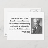Bertrand Russell Quote 3b Postkarte (Vorne/Hinten)