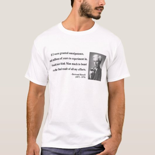 Bertrand Russell-Zitat 4b T-Shirt (Vorderseite)