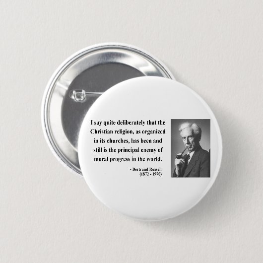 Bertrand Russell Zitat 5b Button (Vorne & Hinten)
