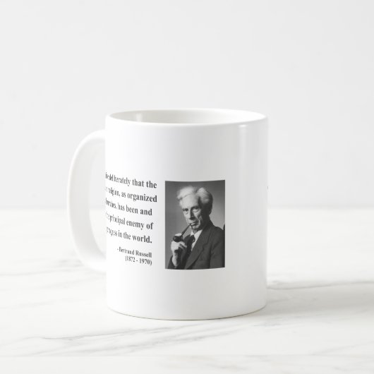 Bertrand Russell-Zitat 5b Kaffeetasse (Vorderseite Links)
