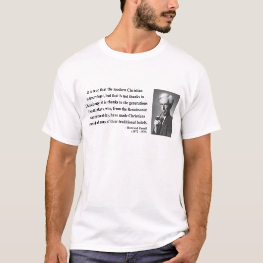 Bertrand Russell-Zitat 6b T-Shirt (Vorderseite)