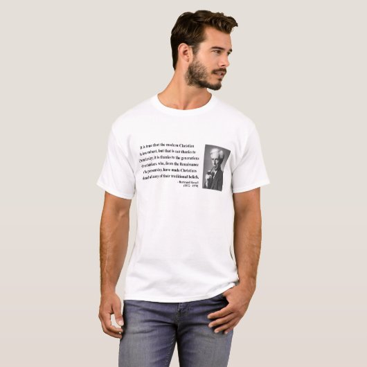 Bertrand Russell-Zitat 6b T-Shirt (Vorne ganz)