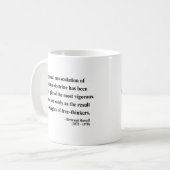 Bertrand Russell-Zitat 7a Kaffeetasse (Vorderseite Links)