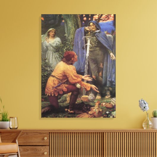Bertuccio's Bride (von Edward Robert Hughes) Leinwanddruck (Insitu (Wohnzimmer))