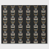 Berüchtigte One 1. Geburtstag Schwarz Geschenkpapier (Flach)