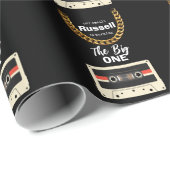Berüchtigte One 1. Geburtstag Schwarz Geschenkpapier (Rolleneckpunkt)