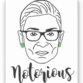 Berüchtigte RBG-Tasse - Ruth Bader Ginsburg Aufkleber