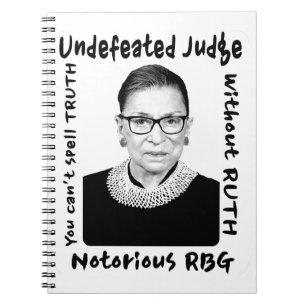 Berüchtigte RBG unbesiegte Richterin Notizblock