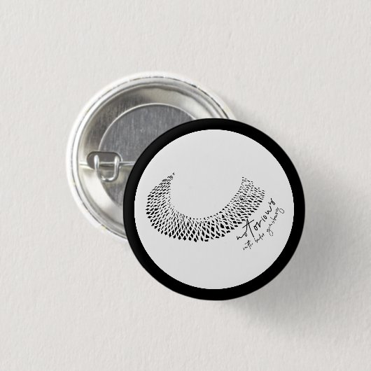Berüchtigte schwarze RBG-Frauen Recht Button (Vorne & Hinten)