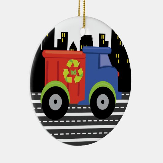 Beruf - Abfallbeseitigung - Müll - Gerecycelt Keramikornament (Rechts)