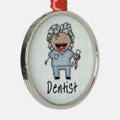 Beruf Dentis Berufliche Weibchen Ornament Aus Metall (Rechts)