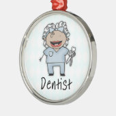Beruf Dentis Berufliche Weibchen Ornament Aus Metall (Links)