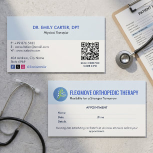 Beruf der orthopädischen Therapie Moderne Ernenn Visitenkarte