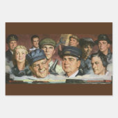 Beruf der Wirtschaft, Vintager Patriotismus Geschenkpapier Set (Vorderseite 3)