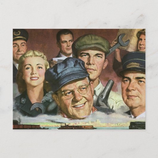 Beruf der Wirtschaft, Vintager Patriotismus Postkarte (Vorderseite)