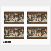 Beruf der Wirtschaft, Vintager Patriotismus Rechteckiger Aufkleber (Blatt)