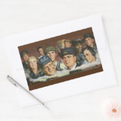 Beruf der Wirtschaft, Vintager Patriotismus Rechteckiger Aufkleber (Umschlag)