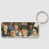 Beruf der Wirtschaft, Vintager Patriotismus Schlüsselanhänger (Vorderseite)