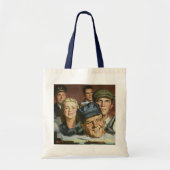 Beruf der Wirtschaft, Vintager Patriotismus Tragetasche (Vorne)