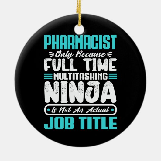 Beruf des Apothekers Funny Pharmacy Keramik Ornament (Hinten)