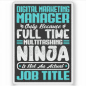 Beruf des digitalen Marketing-Managers Aufkleber (Vorderseite)