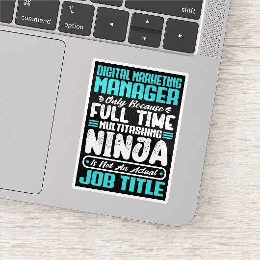Beruf des digitalen Marketing-Managers Aufkleber (Detail)