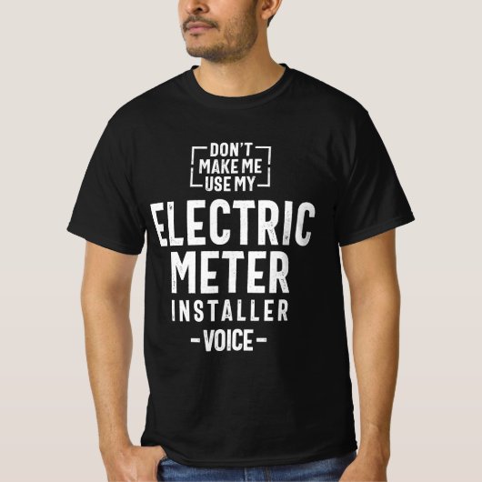 Beruf des elektrischen Meterinstallationsprogramms T-Shirt (Vorderseite)