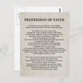 Beruf des Glaubens Postkarte (Vorne/Hinten)