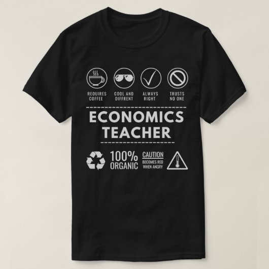 Beruf des Lehrers für Wirtschaft T-Shirt (Design vorne)