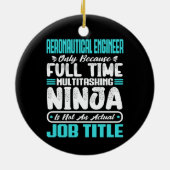 Beruf des Luftfahrtingenieurs Keramik Ornament (Hinten)