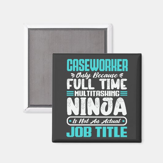 Beruf des Spielers Funny Caseworker Magnet (Vorderseite/Rückseite)