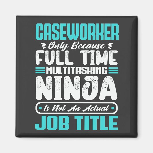 Beruf des Spielers Funny Caseworker Magnet (Vorne)