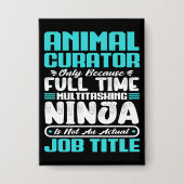 Beruf des Tierkurators Funny Button (Vorderseite)