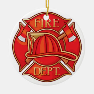 Beruf - Feuerwehr - SRF Keramik Ornament
