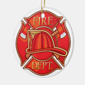 Beruf - Feuerwehr - SRF Keramik Ornament (Links)