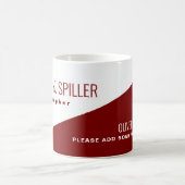 Beruf (Fotograf) halb-rot halb-weiß Kaffeetasse (Mittel)