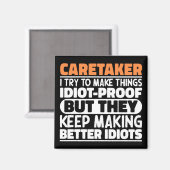 Beruf ich versuche Dinge zu machen Lustige Sprüche Magnet (Vorderseite/Rückseite)