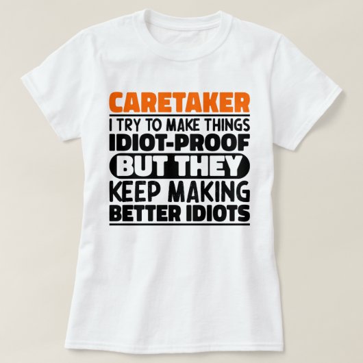 Beruf ich versuche Dinge zu machen Lustige Sprüche T-Shirt (Design vorne)