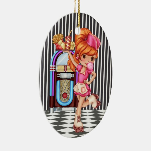 Beruf - Kellnerin - SRF Keramikornament (Rechts)