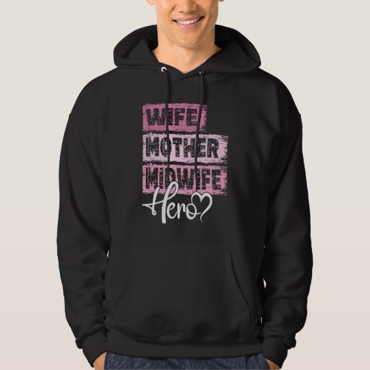 Beruf Mutter Held Mutter Hebamme Hoodie (Vorderseite)