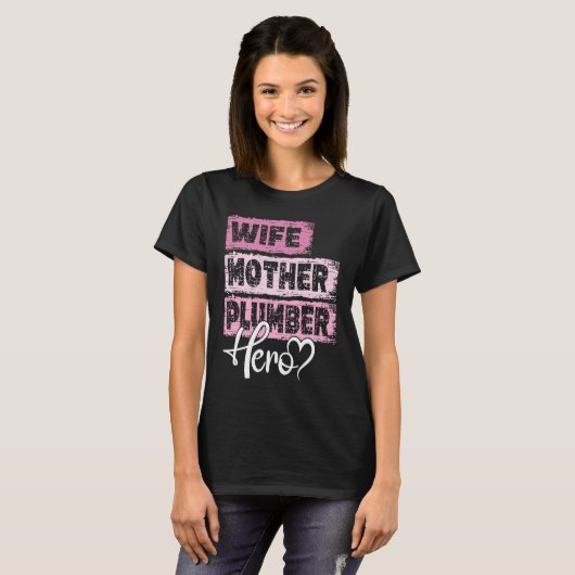 Beruf Mutter Held Mutter Klempner T-Shirt (Vorne ganz)