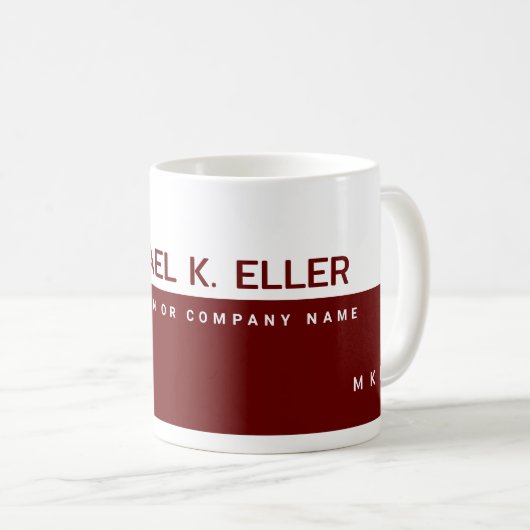 Beruf oder Firmenname HalbRed Coffee Tasse (VorderseiteRechts)